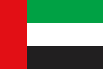 United Arab Emirates Flag. Vector Illustration.