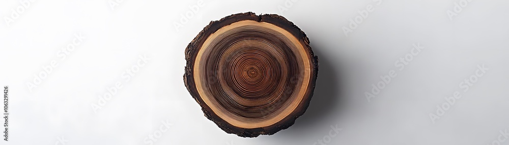Poster cross-section of a tree trunk with visible growth rings