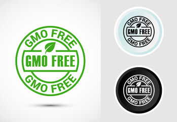 Fototapeta premium GMO Free Product Icon Design Illustration, Icon For Web and mobile application
