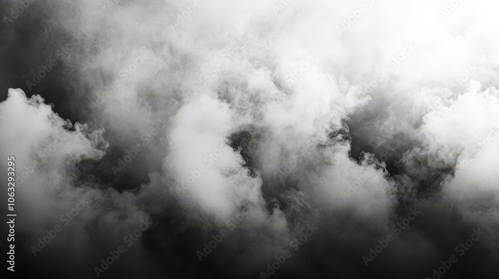 Poster smoke, fog and pattern of vapor or mist with texture for abstract background, art or design. clouds,