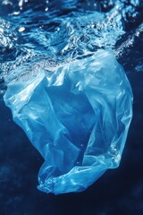 Obraz premium Scuba diving equipment in deep blue water