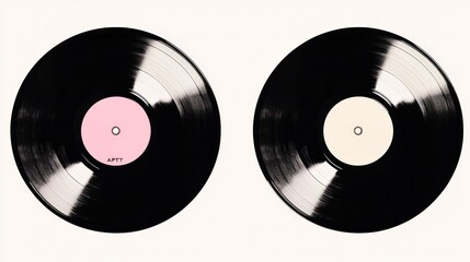 two Simple vinyl record icon 