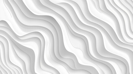Obraz premium Abstract Flat Design with White Plastic Lines on a White Background, Minimalist Patterned Texture