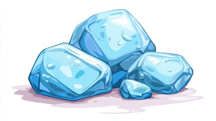 Iceberg Reflection in Nature Element White Background