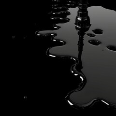 Liquid Mercury Spill on a Surface