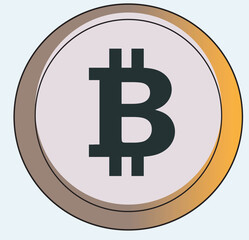 Bitcoin symbol vector illustration