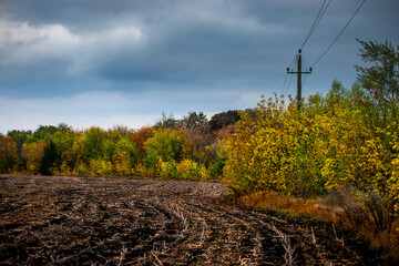 Landscape photography in the countryside in Ukraine.Beautiful autumn, colors like in the...