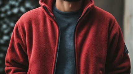 Men's Fleece Jacket Mockup