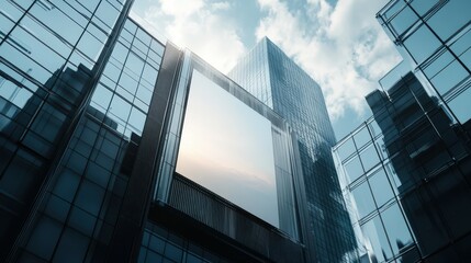 Mockup Of Customized Vertical Banner On Modern Building