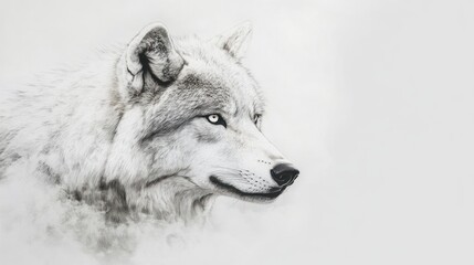 Obraz premium Majestic Arctic Wolf in the Snow