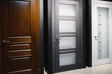 Doors are sold at a hardware store