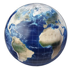Digital globe isolated on transparent background