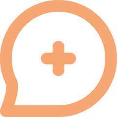 Message Circle Medical icon logo design