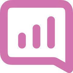 Message Square Chart Lines icon logo design