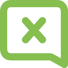 Obraz premium Message Square Xmark icon logo design