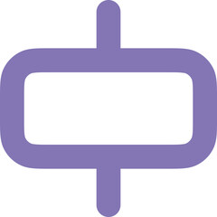 Objects align center horizontal icon logo design