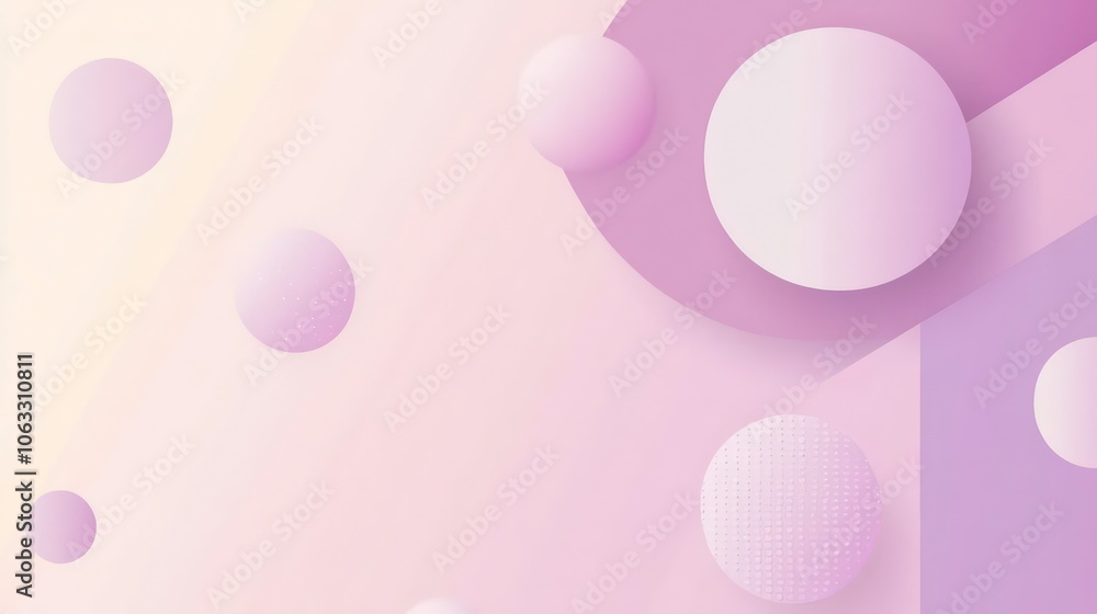 Poster Soft lilac geometric gradient background. Modern design for graphic projects and branding. Minimalist style concept.