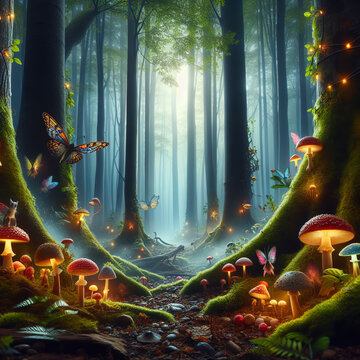 Bosque m&aacute;gico de fantas&iacute;a y cuentos
