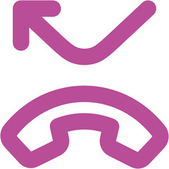 Phone Missed icon logo design