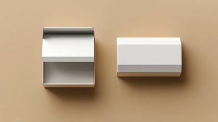 Open and Closed Mailer Box Mockup