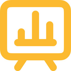 Presentation Chart Alt icon logo design