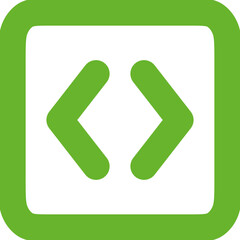 Rectangle Code icon logo design