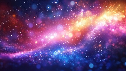 Naklejka premium A Journey Through the Vibrant Cosmos of Stars and Light