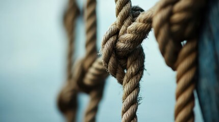 Outdoor Banner with Ropes Mockup