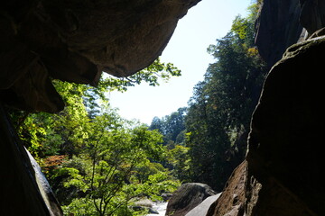 Autumn Landscape of Shosenkyo Gorge in Yamanashi, Japan - 日本 山梨県 昇仙峡 秋の景色 石門