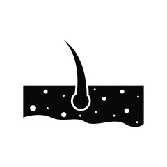 hair roots icon vektor