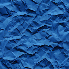 Fototapeta premium Seamless Deep Blue Crumpled Paper Texture - Wrinkled and Textured Background for Artistic Projects