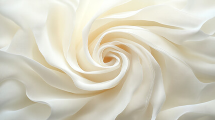 Obraz premium Soft and elegant white fabric swirling in a delicate pattern, perfect for backgrounds, textiles, and design projects.