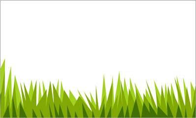 Obraz premium A simple illustration of green grass against a plain background.