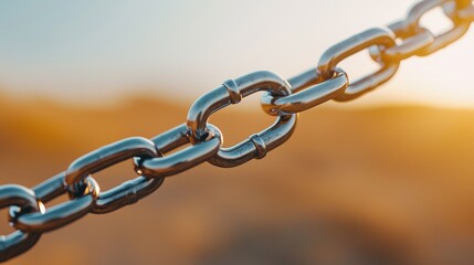 Fototapeta premium Connect strongly discover the importance of metal chains in industrial applications and everyday life