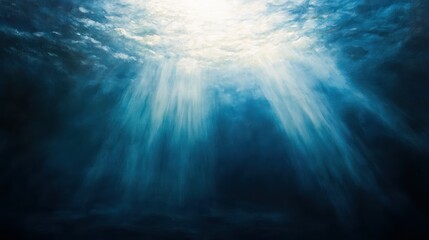 Fototapeta premium ray of light in the sea,
