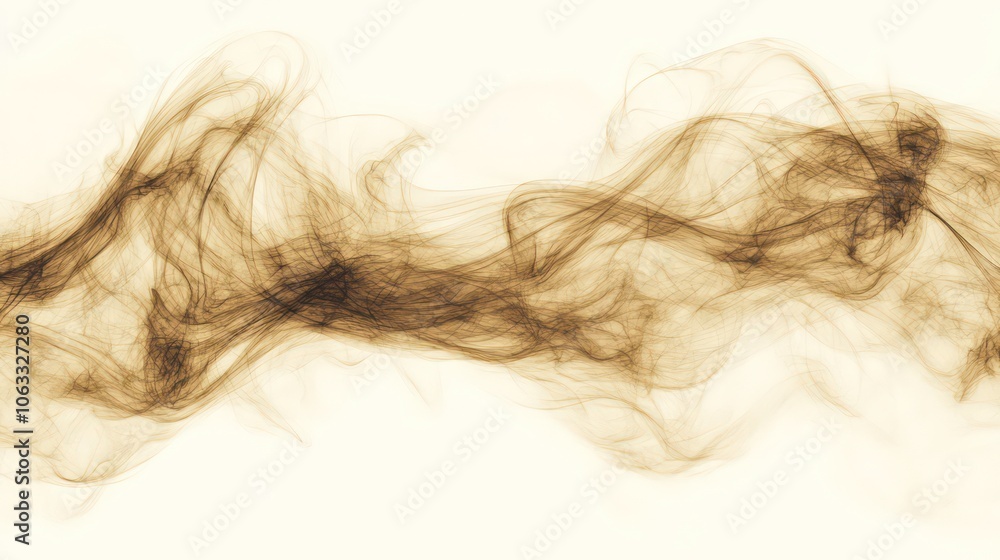 Poster abstract swirling smoke pattern in muted tones, evoking movement and fluidity.