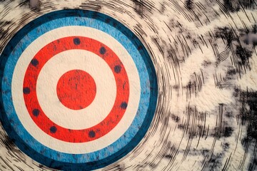 Archery target with arrows, ideal background for sports themes and events