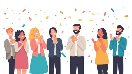 Success, conference or happy business people clapping for feedback, seminar or celebration. Presentation, praise or applause of audience for winning goal, motivation and awards for target achievement