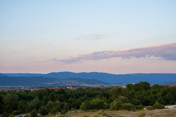 Fototapeta premium View of the Countryside Surrounding Bansko, Bulgaria