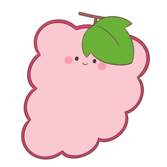 顔つきのかわいいぶどうのフレーム