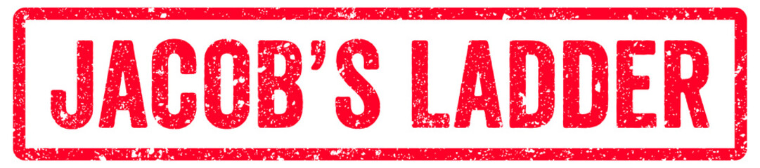 Jacob&rsquo;s Ladder Stamp Transparent Seal, Red Grunge Jacob&rsquo;s Ladder Flower Word Typography Rubber Stamp Seal Signboard Text Effect