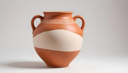 Beautiful pottery isolated on white background
