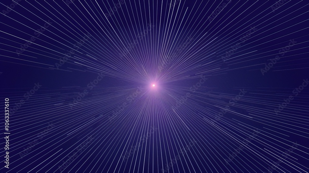Poster a striking abstract graphic design with radiant lines emanating from a central point, creating a dyn