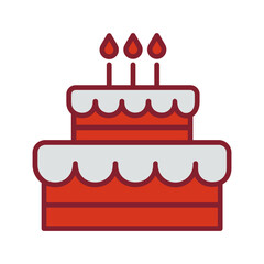 Birthday Cake Vector Icon