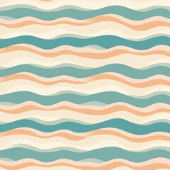 Pattern of lines forming waves of different colors in light tones.