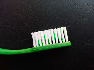 Tooth Brush with soft hair isolated on black background
