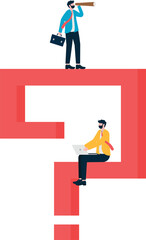Business people solving business problems stock illustration

