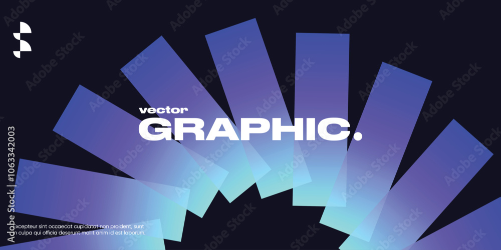 Poster modern geometric background with abstract color gradient shapes.