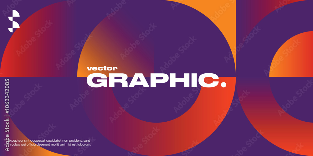 Poster futuristic gradient background. circle gradient shapes composition. vector illustration.