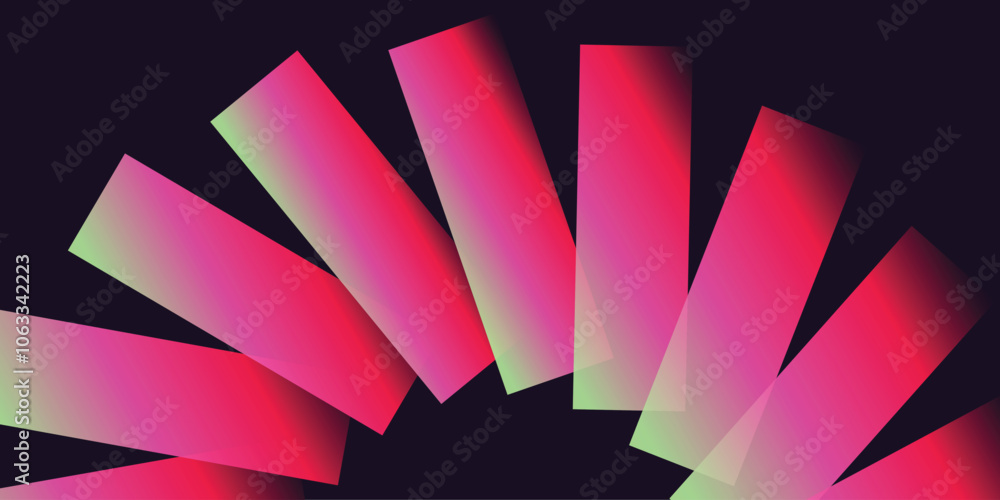Poster modern geometric background with abstract color gradient shapes.